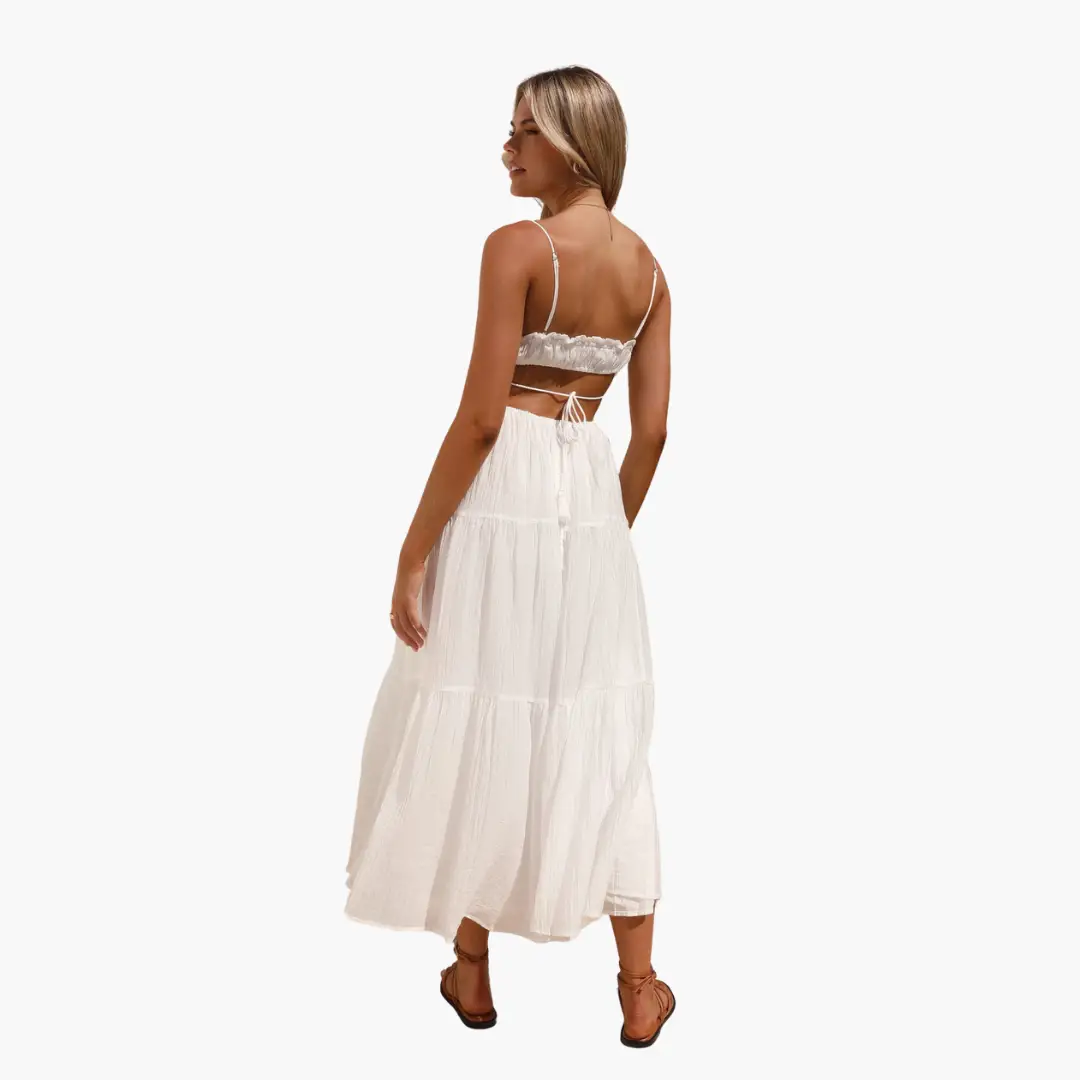 Maxi Dress for Women – Boho Style with Ties