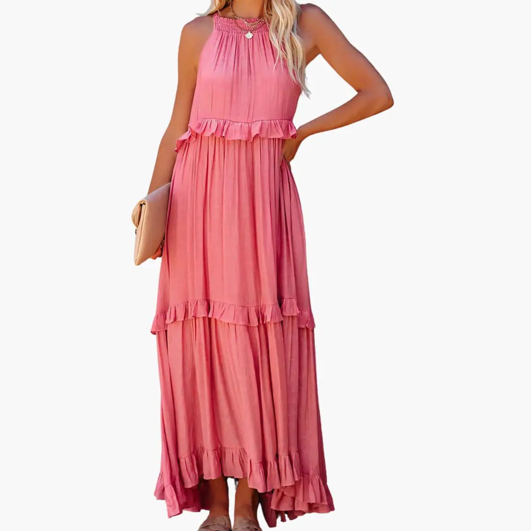 Maxi Dress Layers - Ruffle Dress for Women, Elegant & Airy