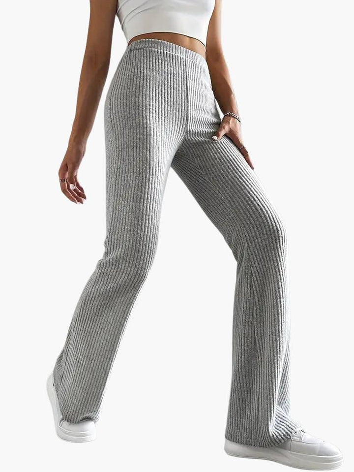 Wide High Waist Knit Pants for Women – Comfortable Lounge Fit