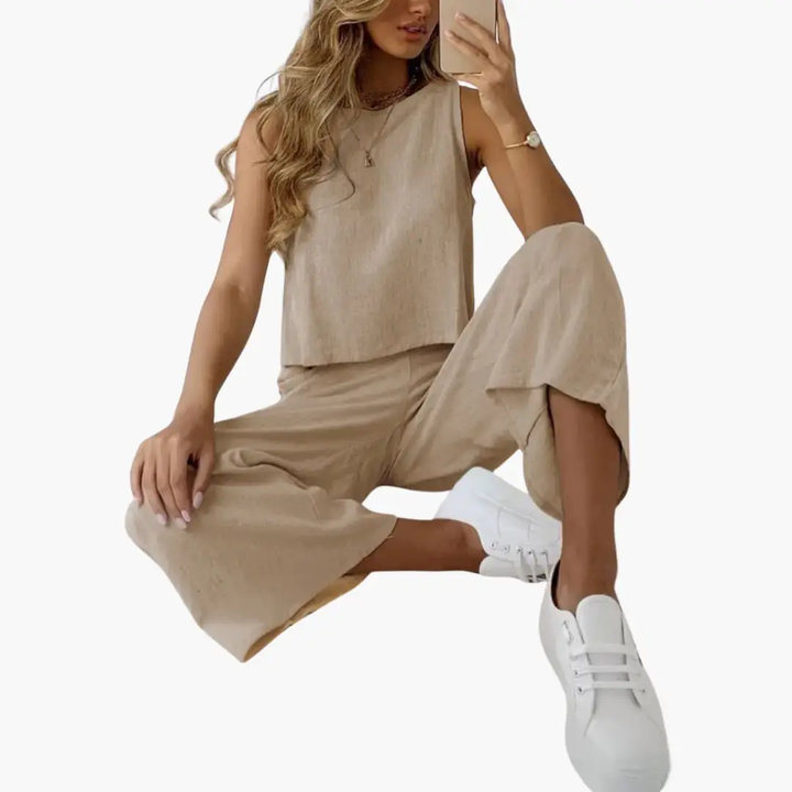 Comfortable Two-Piece Set for Women - Summer Casual Style