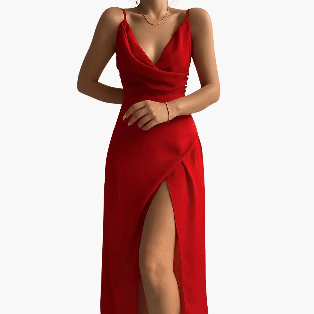 Evening Maxi Dress with Slit for Women – Elegant & Sexy Look