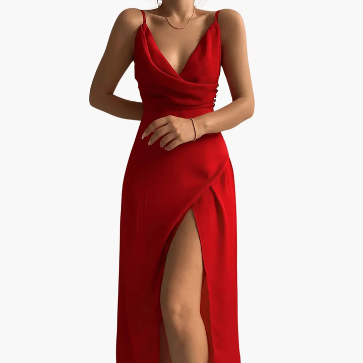 Evening Maxi Dress with Slit for Women – Elegant & Sexy Look