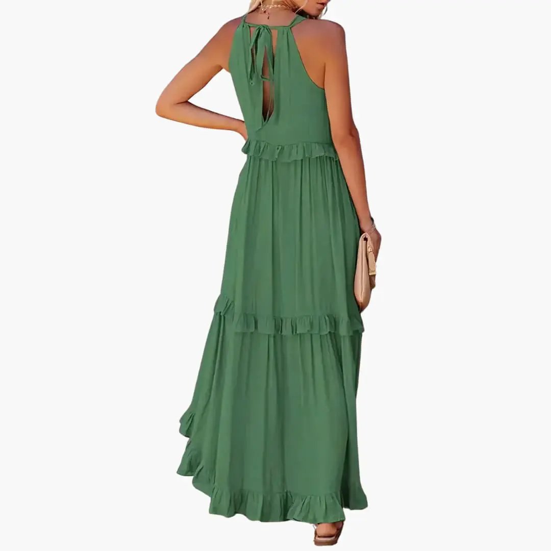 Maxi Dress Layers - Ruffle Dress for Women, Elegant & Airy
