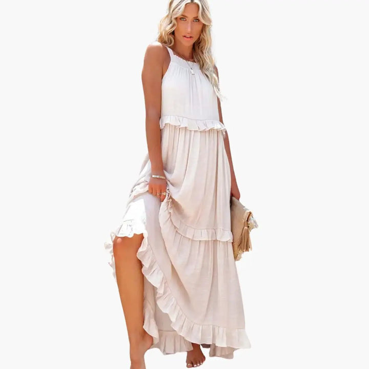 Maxi Dress Layers - Ruffle Dress for Women, Elegant & Airy