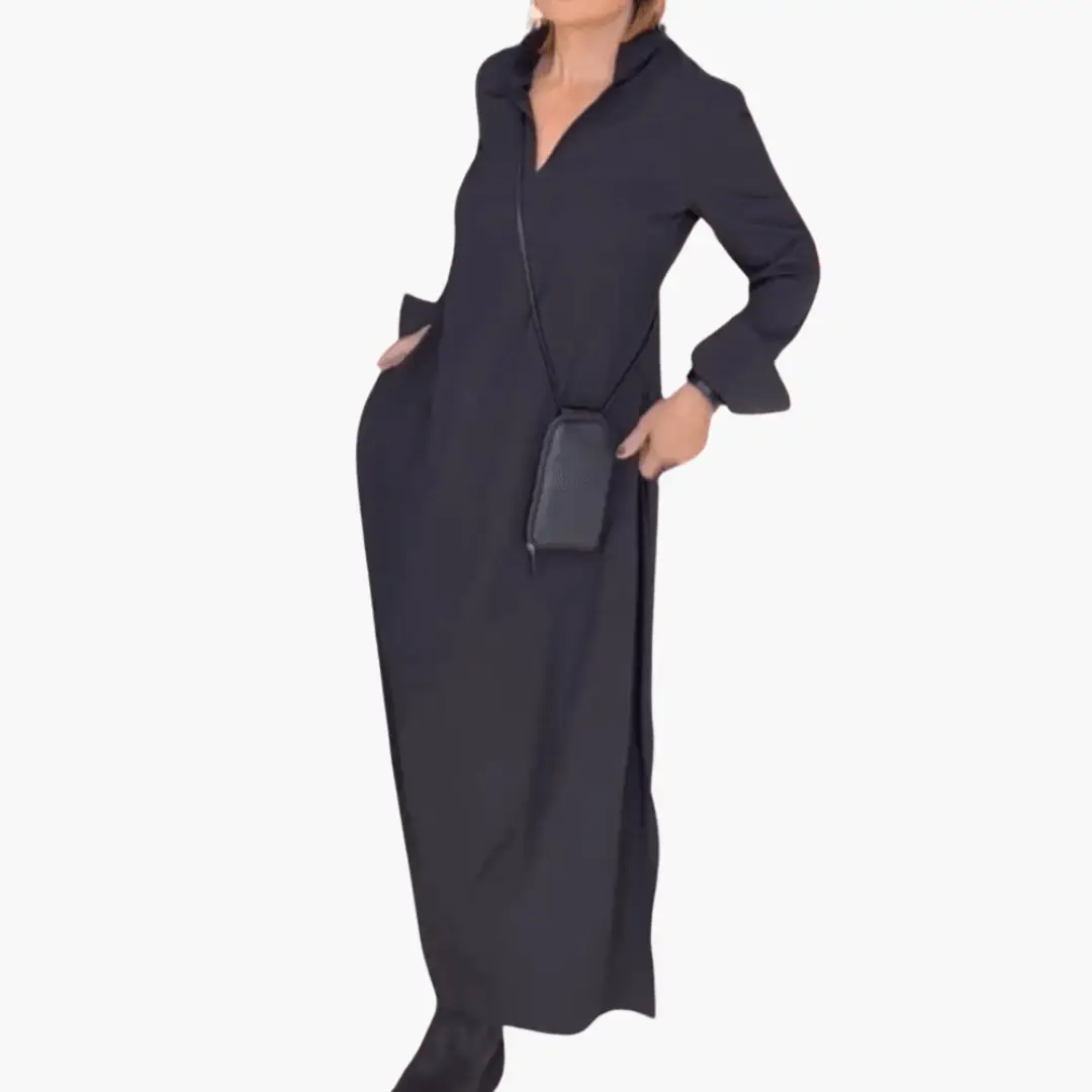 Elegant, loose-fitting long dress for women