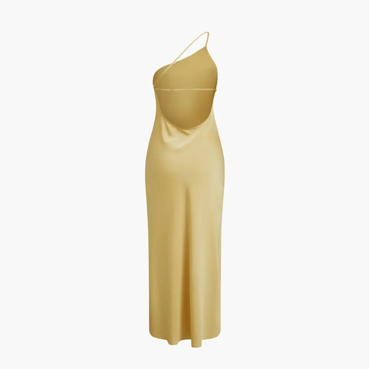 Satin Slip Dress for Women with Slit – Elegant Evening Dress