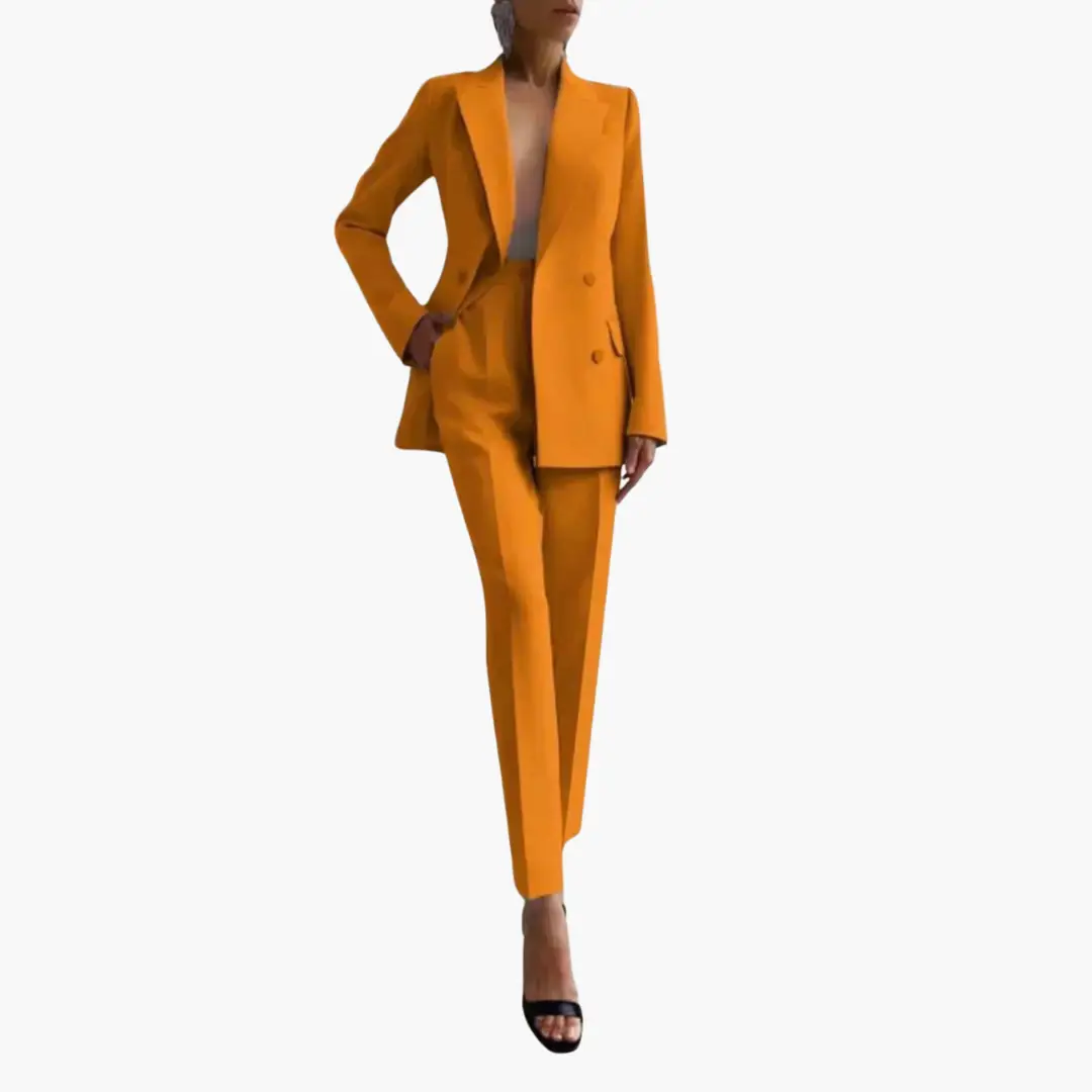 Women's Summer Two-Piece Suit with Blazer and Slim-Fit Pants