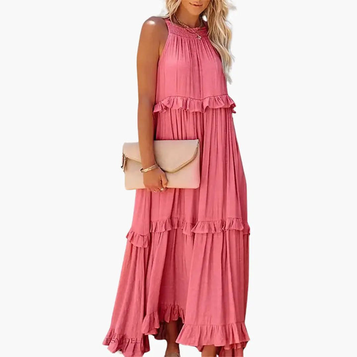 Maxi Dress Layers - Ruffle Dress for Women, Elegant & Airy