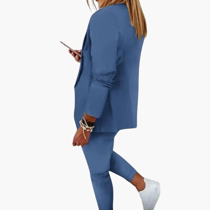 Lounge Set for Women - Blazer with Jogging Pants and Drawstring