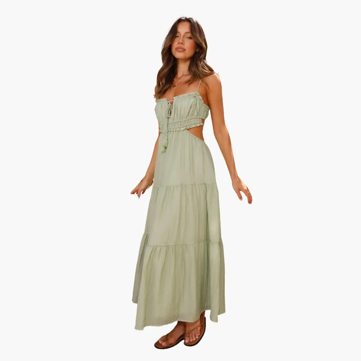 Maxi Dress for Women – Boho Style with Ties
