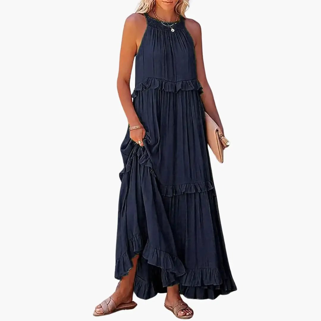 Maxi Dress Layers - Ruffle Dress for Women, Elegant & Airy