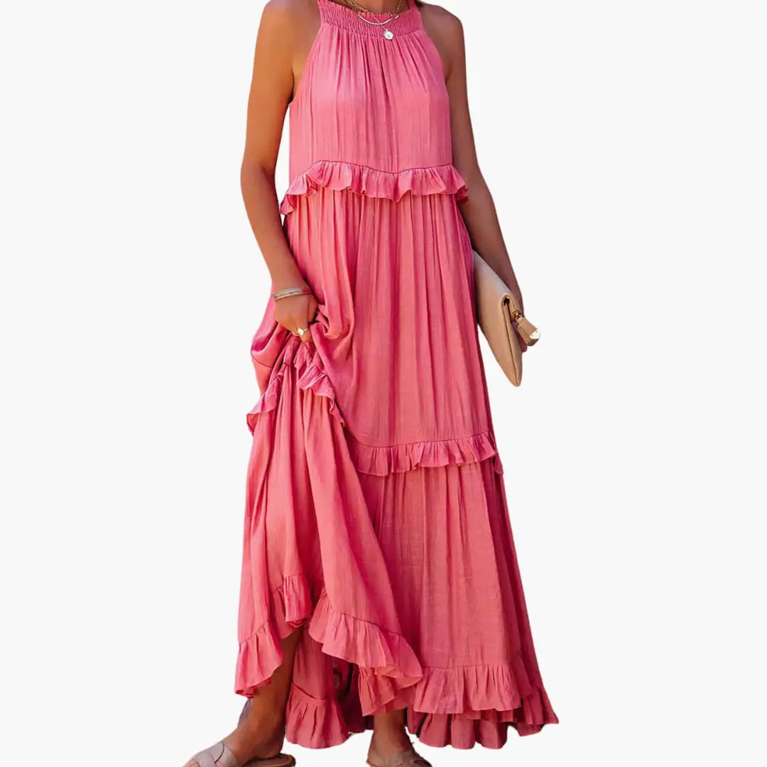 Maxi Dress Layers - Ruffle Dress for Women, Elegant & Airy