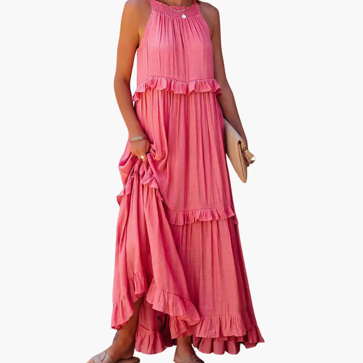 Maxi Dress Layers - Ruffle Dress for Women, Elegant & Airy