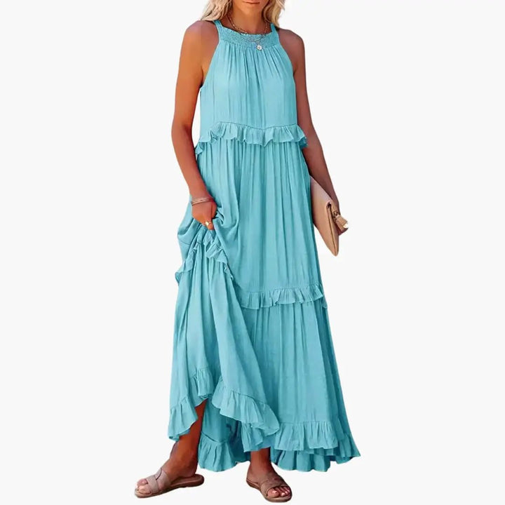 Maxi Dress Layers - Ruffle Dress for Women, Elegant & Airy