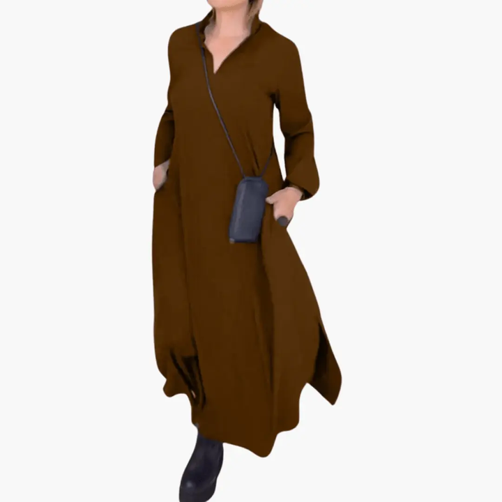 Elegant, loose-fitting long dress for women