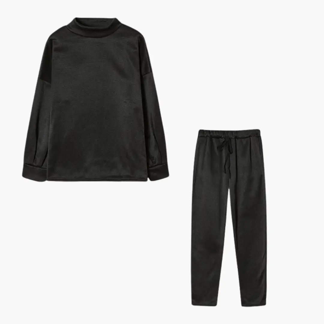 Two-Piece Jogging Suit for Women with High Collar