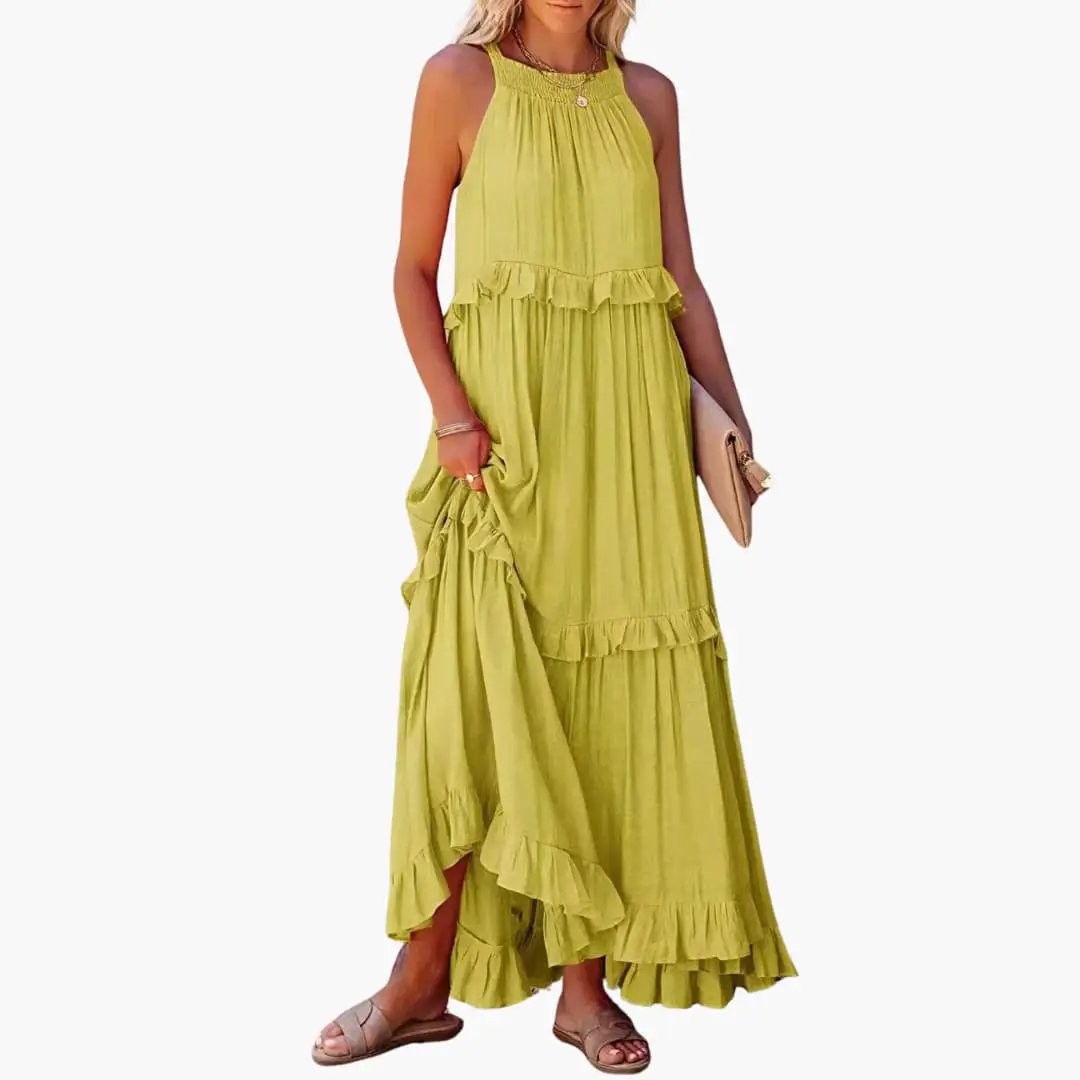 Maxi Dress Layers - Ruffle Dress for Women, Elegant & Airy