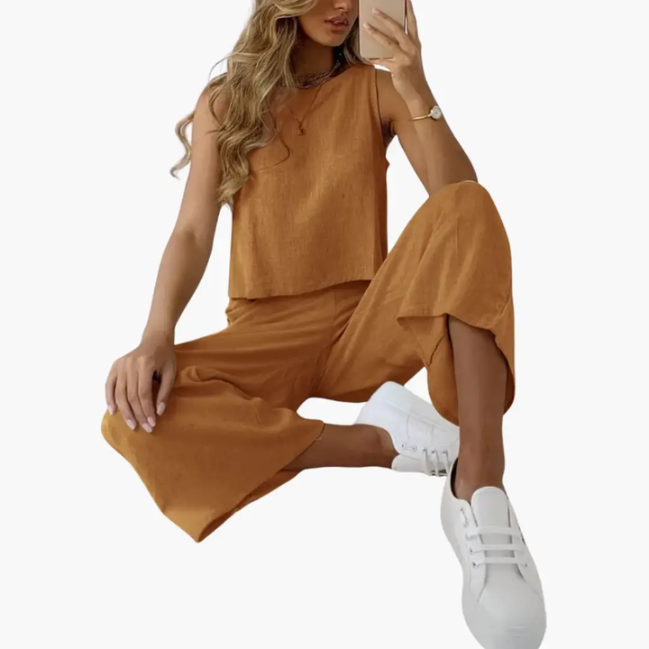 Comfortable Two-Piece Set for Women - Summer Casual Style