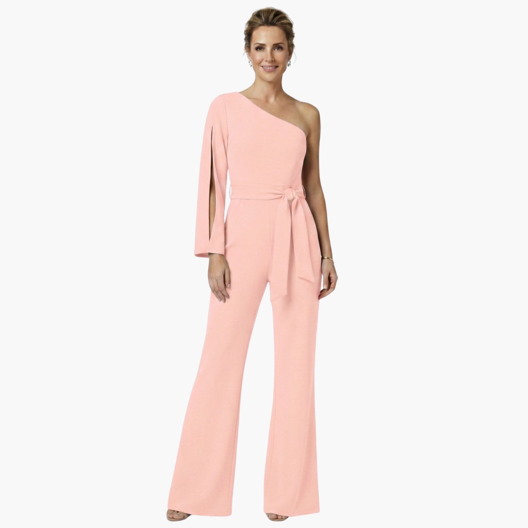 Elegant Jumpsuit for Women – One-Shoulder & Tailored