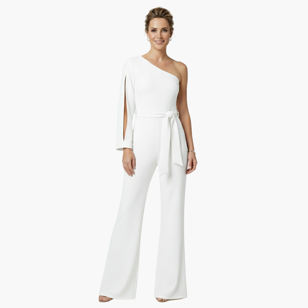 Elegant Jumpsuit for Women – One-Shoulder & Tailored