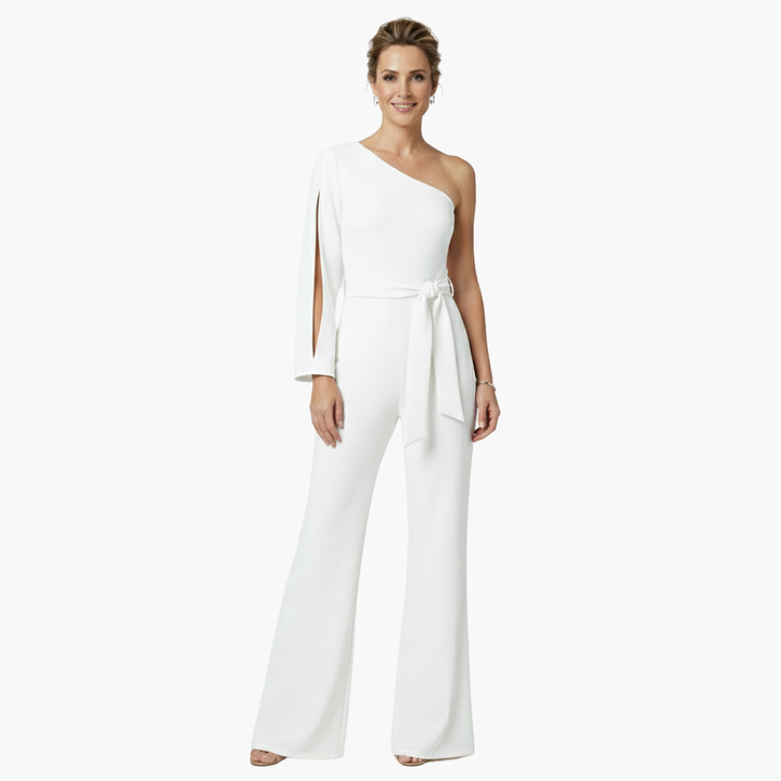 Elegant Jumpsuit for Women – One-Shoulder & Tailored