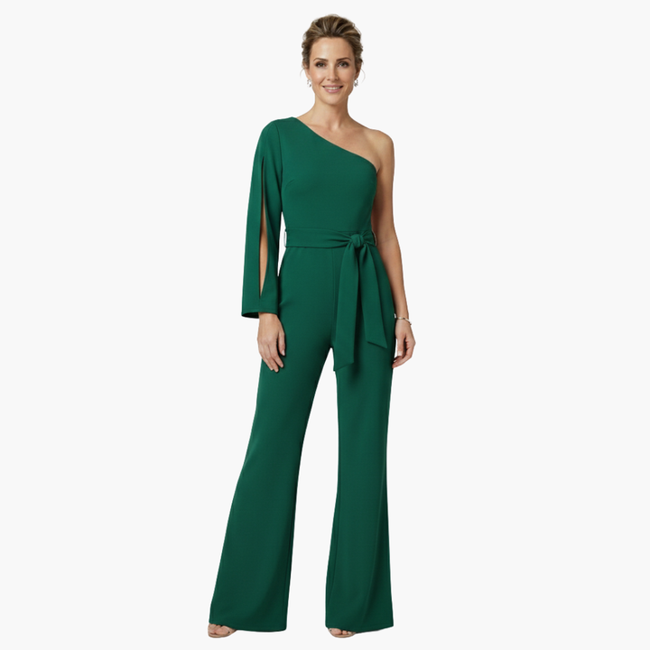 Elegant Jumpsuit for Women – One-Shoulder & Tailored