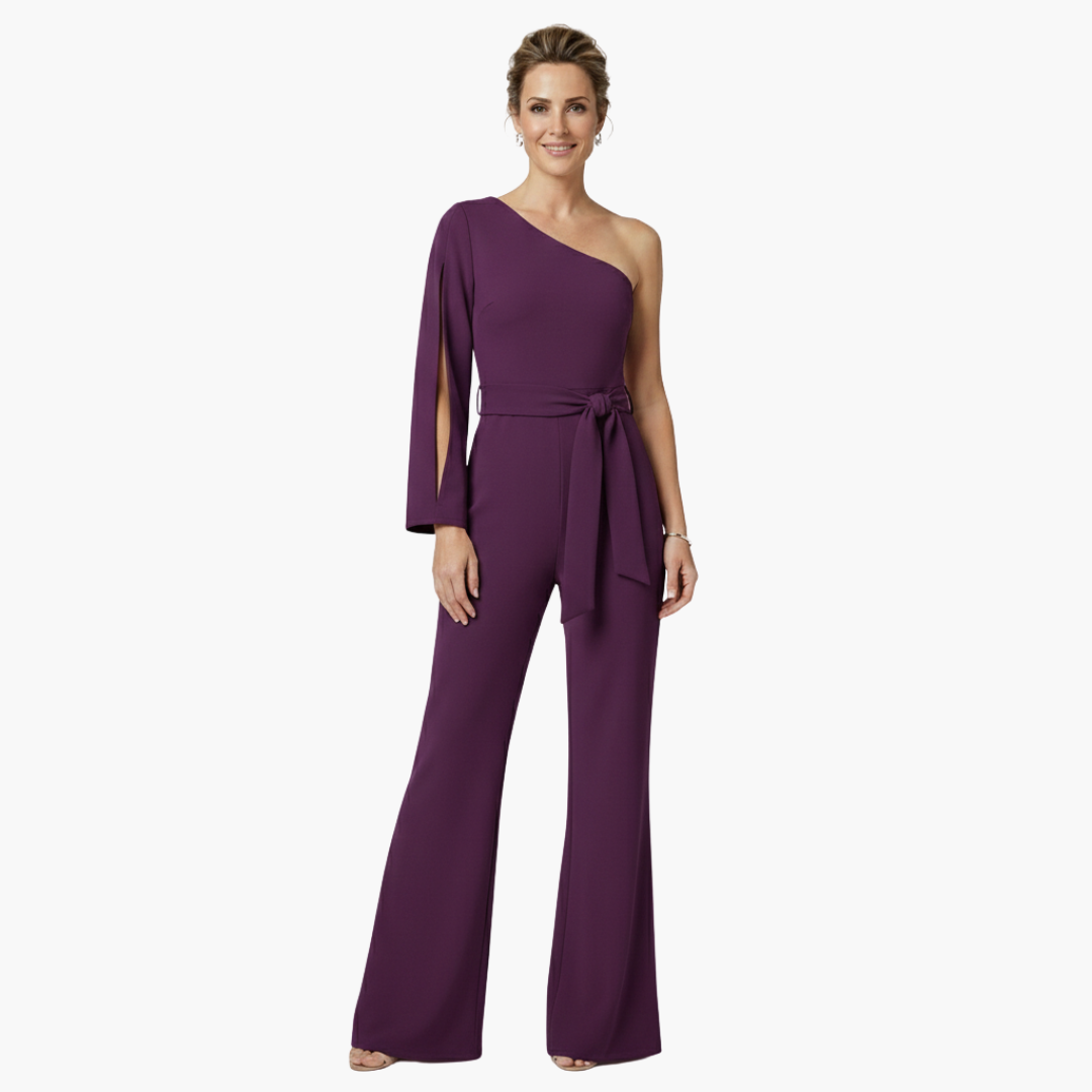 Elegant Jumpsuit for Women – One-Shoulder & Tailored
