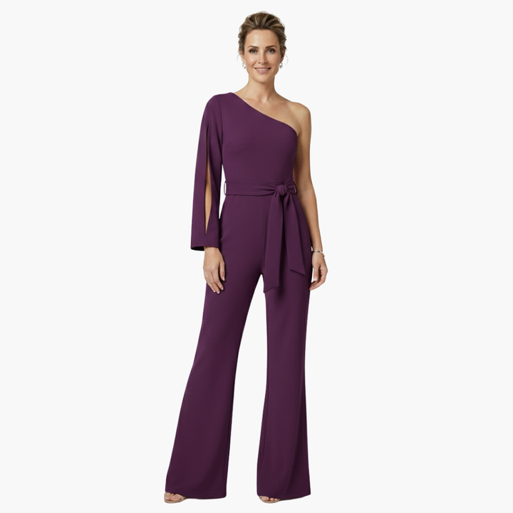 Elegant Jumpsuit for Women – One-Shoulder & Tailored