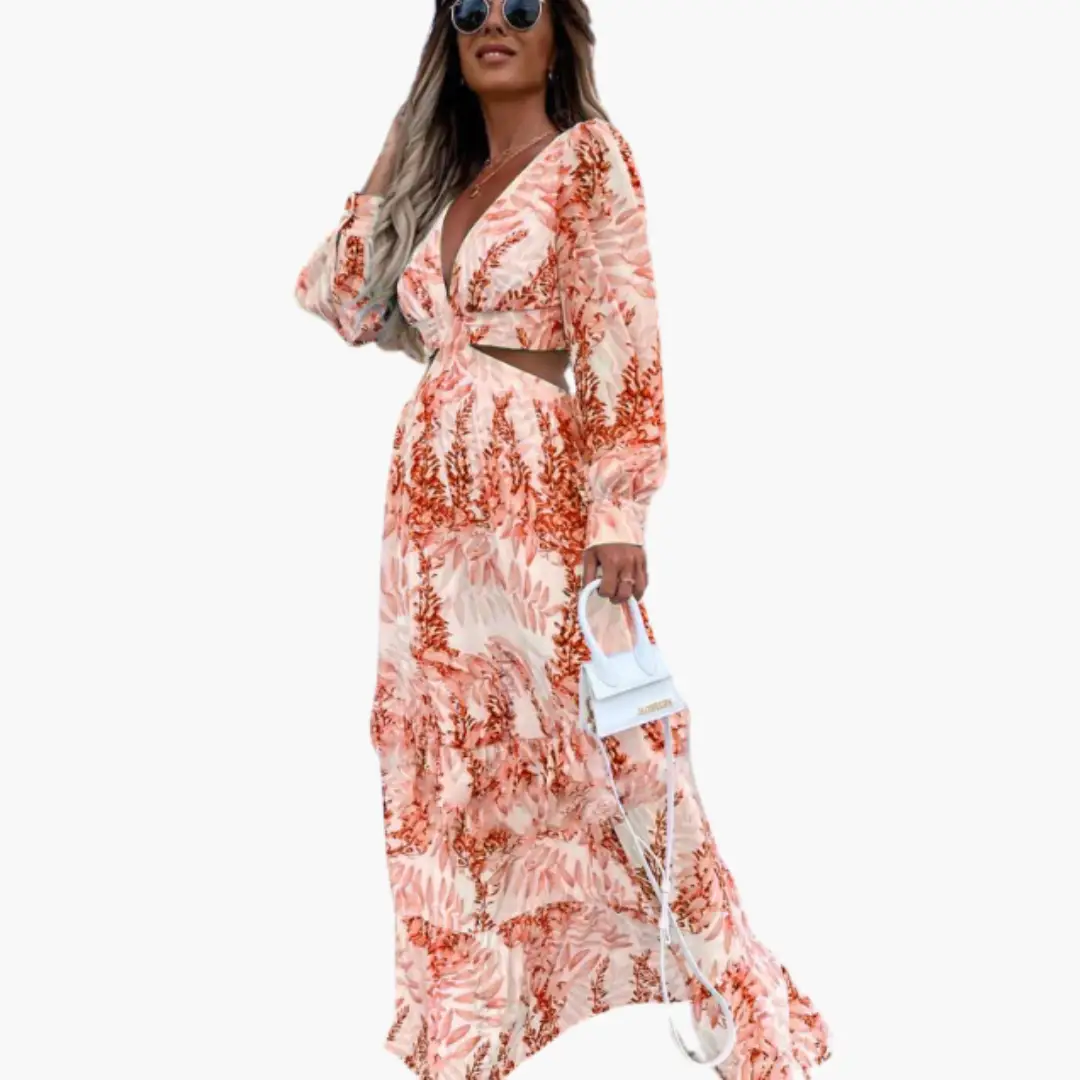 Fashionable Lace Maxi Dress - Elegant Evening Dress for Women