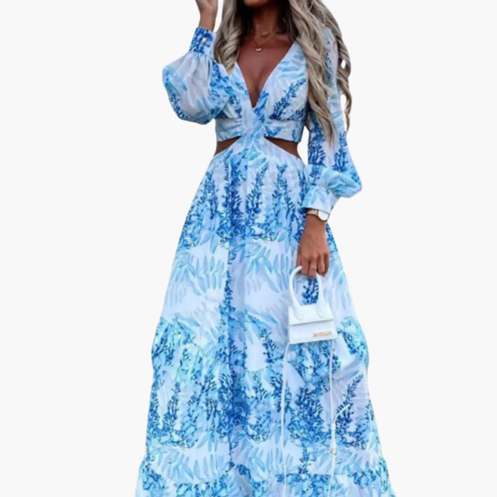 Fashionable Lace Maxi Dress - Elegant Evening Dress for Women