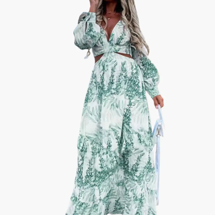 Fashionable Lace Maxi Dress - Elegant Evening Dress for Women