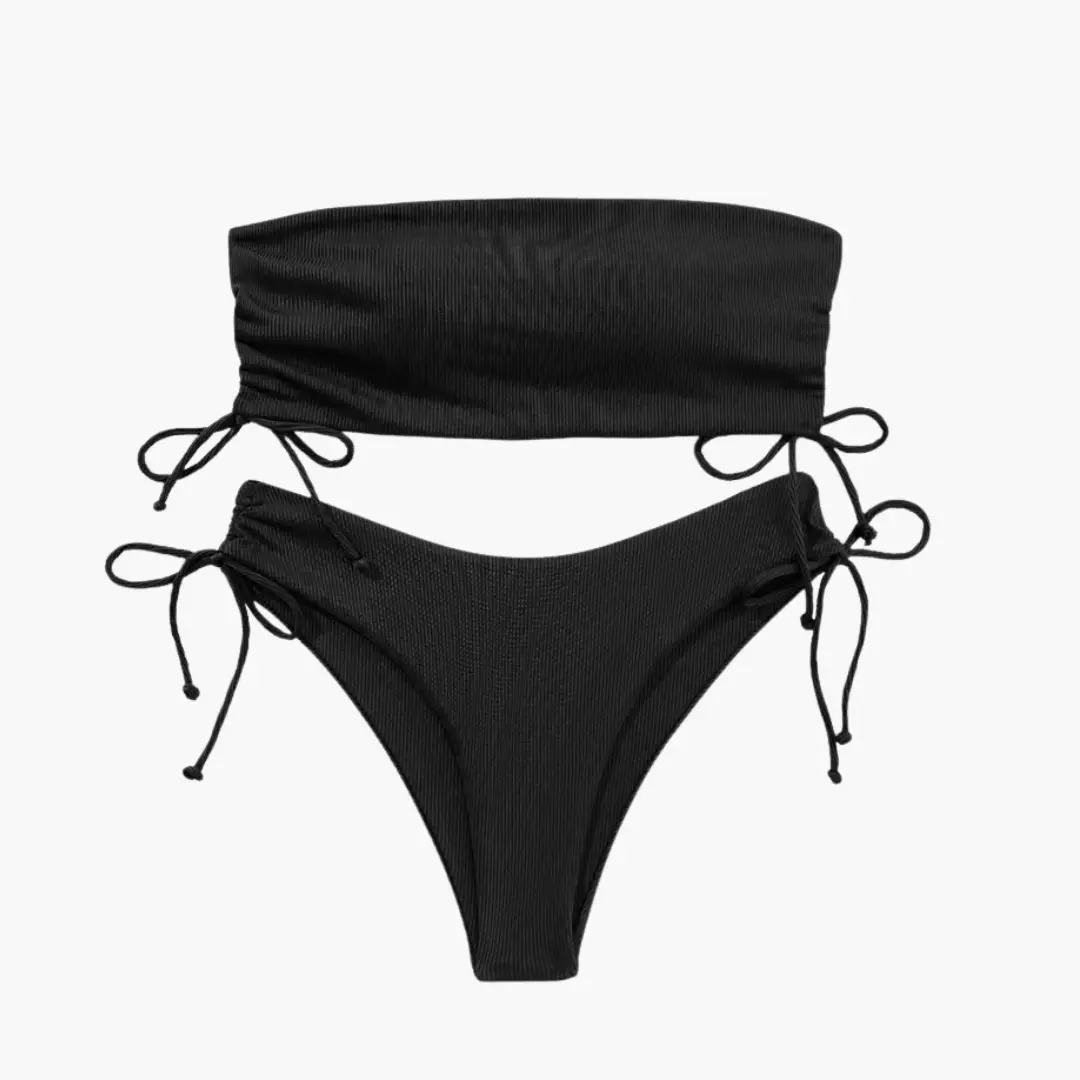 Women’s Bandeau High-Waisted Bikini Set