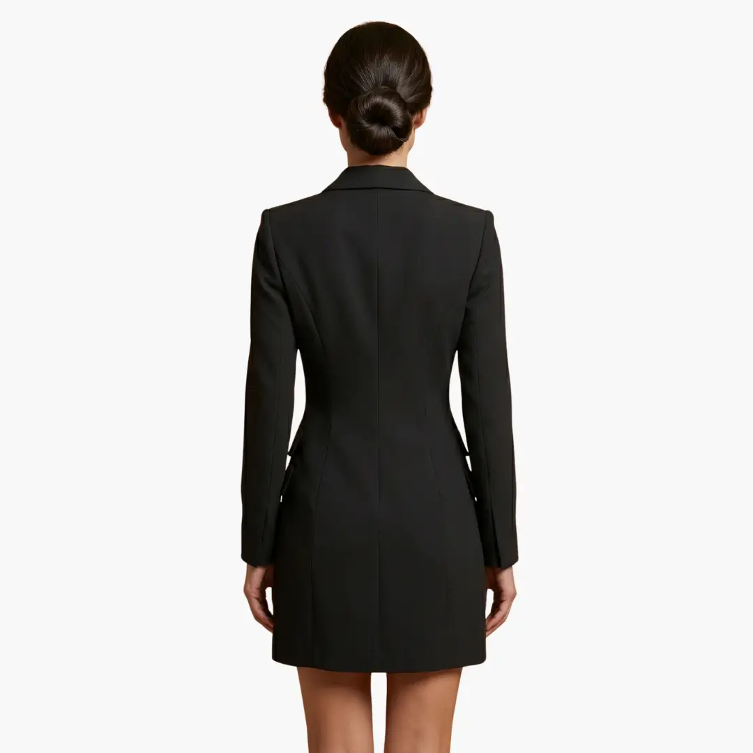 Women’s Blazer Dress with Double Button Front and Lapels