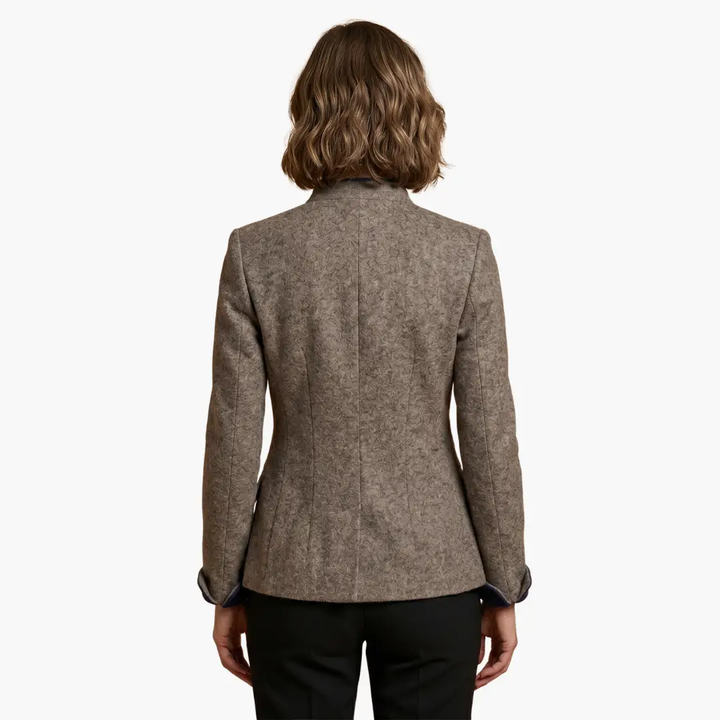 Women’s Blazer with Lapel Collar and Button Closure