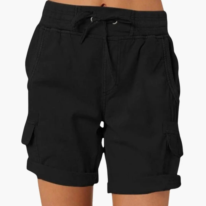 Women’s Cargo Shorts with Drawstring Waist and Pockets