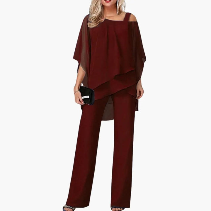 Women’s Cold Shoulder Wide Leg Jumpsuit