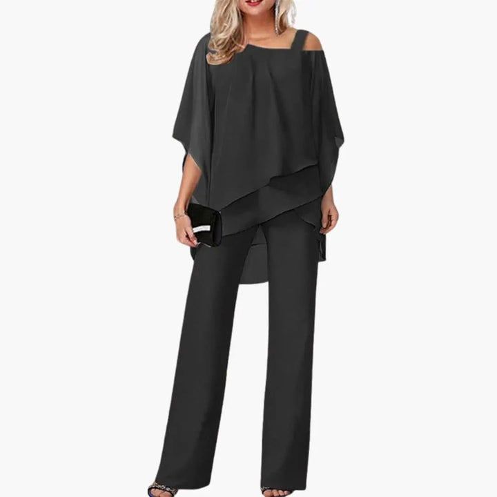 Women’s Cold Shoulder Wide Leg Jumpsuit