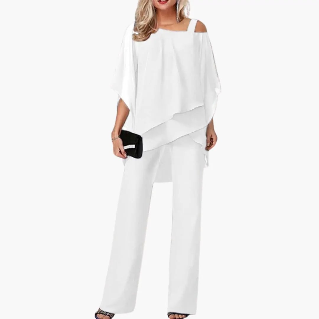 Women’s Cold Shoulder Wide Leg Jumpsuit