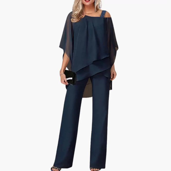 Women’s Cold Shoulder Wide Leg Jumpsuit