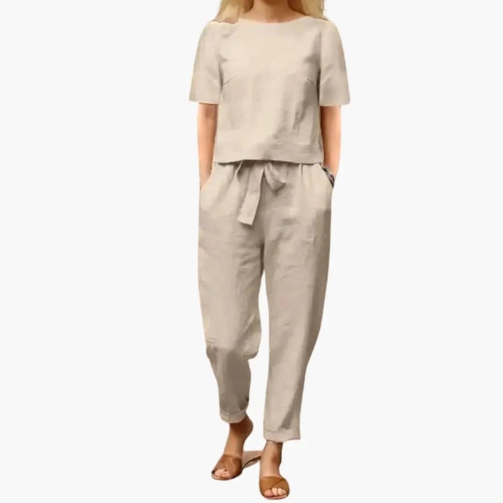 Women’s Coordinated Jumpsuit Set with Straight Leg Trousers
