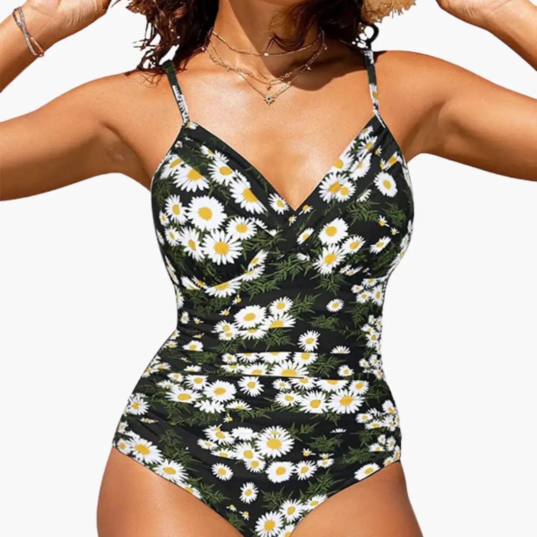 Women’s Cross Front Backless One-Piece Swimsuit