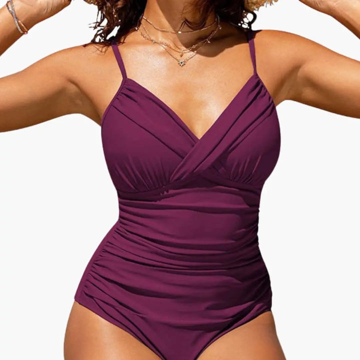 Women’s Cross Front Backless One-Piece Swimsuit
