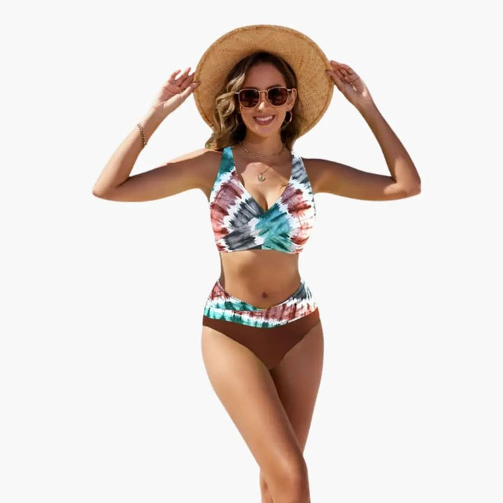 Women’s Crossover Front Bikini Set with Adjustable Straps