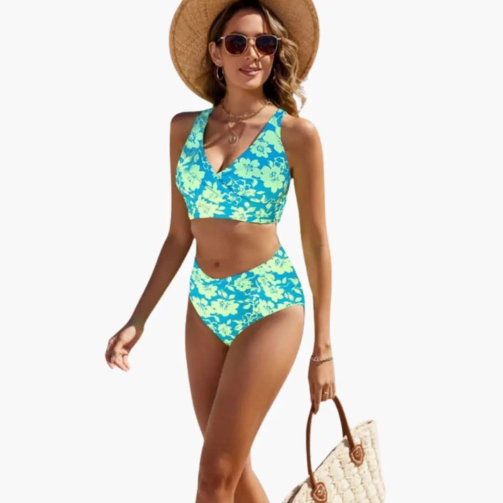 Women’s Crossover Front Bikini Set with Adjustable Straps