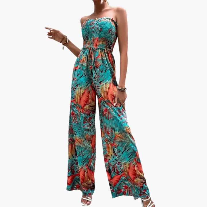 Women’s Elastic Top Wide Leg Jumpsuit