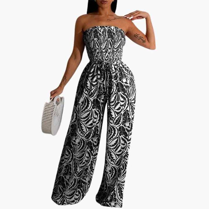 Women’s Elastic Top Wide Leg Jumpsuit