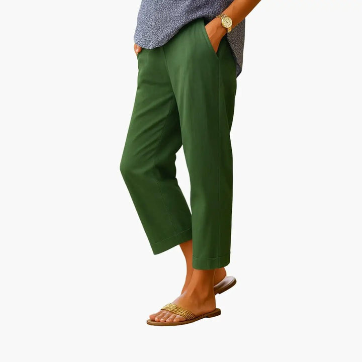 Women’s Elastic Waist Pants with Pockets