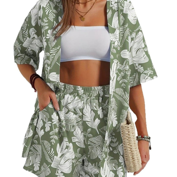 Women’s Floral Top and Shorts Set – Summer Two-Piece Outfit