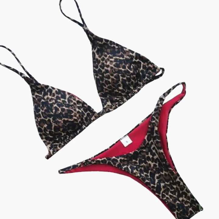 Women’s High-Waisted Leopard Print Bikini Set