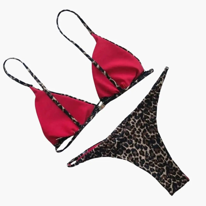 Women’s High-Waisted Leopard Print Bikini Set
